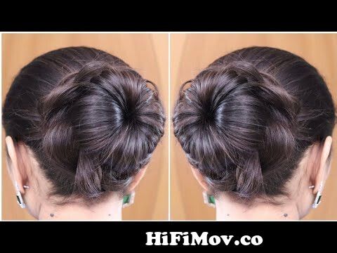 Beautiful Messy Juda Bun Hairstyles For Ladies | Juda Hairstyle For Long  Hair | Girl Hair Bun Style from long hair khopa Watch Video 