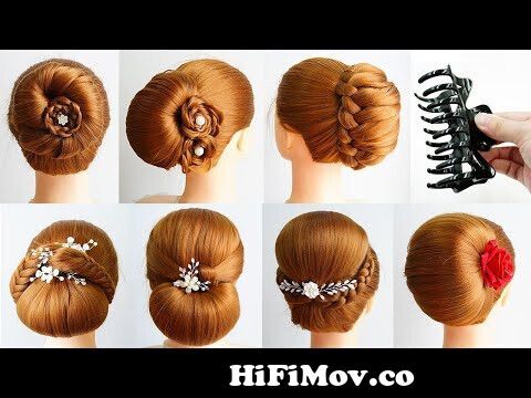 New French Bun Hairstyle Step By Step - French Roll Hairstyle With Clutcher  | Braid Hairstyles 2019 from simpel juda hair styel Watch Video 