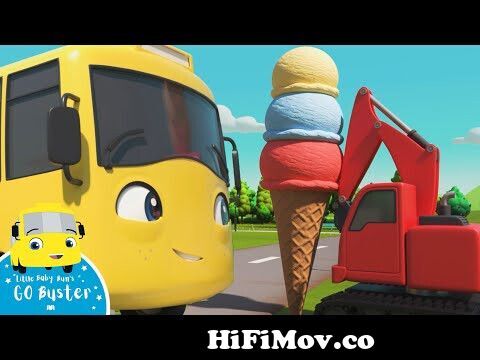 WOW! Digger Builds a Wobbly Ice Cream For Buster | Go Buster! | Bus Cartoons  for Kids | Funny Videos from bangla buster cartoon Watch Video 