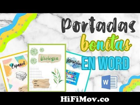 COMO HACER PORTADAS BONITAS EN WORD #1 from caratula fax para imprimir  Watch Video 