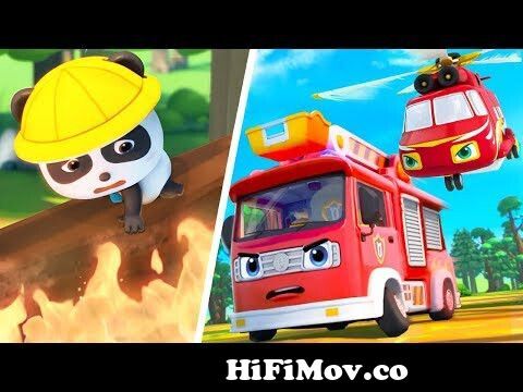 Super Firefighter Rescue Team | Police Car, Ambulance | Nursery Rhymes |  Kids Songs | BabyBus from gp cartoon the in urdu Watch Video 