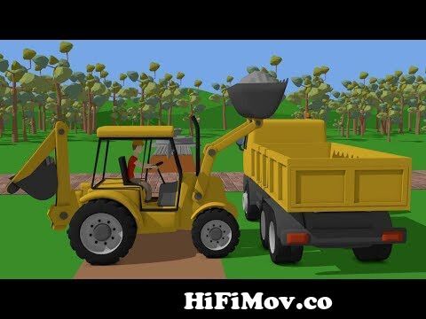 Truck and Mini #Excavator with Hydraulic Hammer | Street Vehicles for Baby  | Maszyny Budowlane Kids from car jcp Watch Video 