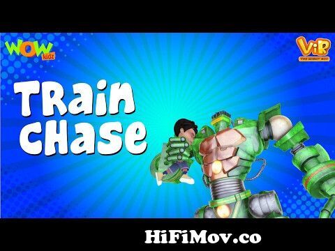 Vir The Robot Boy | Hindi Cartoon For Kids | The train chase | Animated  Series| Wow Kidz from robot anna alo sagor Watch Video 