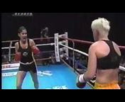 women boxing glove up