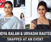 Vidya Balan looked elegent in a shining grey contemporary outfit with Black prints. Urvashi Rautela, on the other hand, arrived at the event looking like a goddess in a black shimmery evening gown. The event saw many celebrities from the Bollywood such as Esha Koppikar, Priyank Sharma and more. Check out this video.