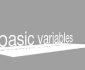 Tutorial 1 - Video 1 : Intro - Basic Variables from welcome back characters name