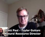 Interviewed for the first time at NAMM 2017, Scott Paul is the Natural Resources Director at Taylor Guitars. Clearly he is the person responsible for the nature of the wood supply for the American guitar manufacturer. Three years later, the CITES regulations have evolved, the Urban Ash project has been launched, it was time to do an update on the fascinating subject of wood and the management of this precious resource.nnPost: https://theguitarchannel.biz/2020/04/scott-paul-taylor-guitars-nationa
