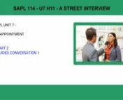 SAPL 114 - U7 H11 A Street Interview from sapl