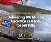 JAG UFS is proud to be working in collaboration with Continuum delivering life-saving PPE for NHS Wales and NHS Scotland. JAG UFS is transporting a total of 180 million face masks and critical PPE supplies for the UK’s National Health Service across the UK during this Coronavirus crisis.nn“JAG UFS is proud to be supporting NHS Wales alongside NHS Scotland at this critical time. Getting PPE to our frontline healthcare workers is of paramount importance as they fight the battle against this vi