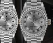 The Rolex President Datejust for Ladies is always crafted from precious metals and often uses diamonds and other gems on the dial and bezel. This