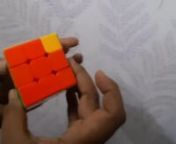 RC 3x3 -3rd Video with 4th and 5th Step. Please Follow the formula Sheet also.nStep 4 – Yellow edge piecesnnThe aim is to put the yellow edge pieces on the upper face so that a plus + is formed.(picture)nThere are two possibilities.na)On the upper face look for a L shape formed by the yellow pieces passing through the centre to the right.(picture)nDo the following sequence – L U F U’ F’ L’.nb)If you have a line formed by the yellow pieces on the upper face, keep the line parallel to yo