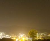 Night Sky Over Dolgellau and Cader Idris, Showing the Lyrid Meteor Shower (on 21st April 2020). Taken with a GoPro with a 30-Second Shutter. Around 100 minutes condensed into 52 Seconds.