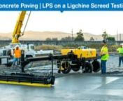 Ligchine paving system is empowered by Topcon’s Local Position System (LPS) guided by a robotic total station. LPS provide superior accuracy for machines that needed precise 3D blade or screed position.nnLearn more about concrete paving by Topcon at https://www.topconpositioning.com/construction/concrete-paving