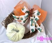 “Hi, I’m Sandy Sandler, the creator of the Bowdabra Bow Maker. Today, we&#39;re going to make this really super simple but fun, fun fall wreath. So, let&#39;s get started.nnI&#39;m going to start by taking my Bowdabra Bow Maker, I&#39;m folding my Bowdabra Bow Wire in half and just laying it through my Bowdabra and tucking it underneath. Now, I did cut it a little longer because I want to be able to tie it around my wreath. So now, I&#39;m just going to take my, my mesh. I&#39;m going to twist it. And all I&#39;m going
