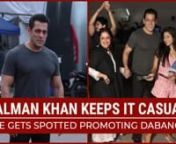 Salman Khan was recently spotted in town promoting his upcoming film Dabangg 3. The actor was seen in a playful mood as dances with the paparazzi to the tunes of the Dabangg title track. The movie releases on 20 December and also stars Sonakshi Sinha as the female lead.Watch the video to find out more