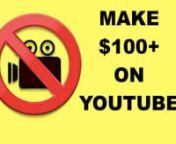Make &#36;100+ EVERY Day On YouTube WITHOUT Making Videos (Make Money Online Fast)nn�Start earning money online ➡️ http://GForceMarketingGroup.comnnHow to Make Money on YouTube: nnYouTube allows creators from all over the world to not only share their ideas and work with the public but also earn money from it. YnnYou can become one of those bloggers and channel owners and get rich legally with YouTube. nnAll you have to do is follow a few simple steps you’ll find out in this video. nnYour ch