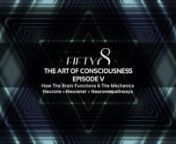 FIFTY8 / The Art of Consciousness nEpisode 5nnThese films are a curation of scientific insights with the study of the unseen (spiritual knowledge) in order to integrate with the mastery of will to create a unified individual in consciousness and energy.nnIn continuation of Episode 4 I dive deeper into how our Brain works and the mechanics.nnThis neuronet distributes chemicals to every cell in our body and every cell mimics the echo of what’s in the neuronet.This crew (thoughts) of your film