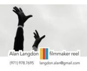 Alan Langdonlangdon.alan@gmail.comnnPROFILEnI deliver creative solutions for project-based challenges, with a specialty focus on post-production: editing, animation/compositing/MotionFX, and color correction/grading. In addition, I am proficient in the main aspects of low-budget video production: concept design, camera work, sound recording, script structuring, sound, and picture editing. nPropelled by a background as a visual artist and independent filmmaker, I come with 20 years of exp