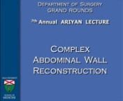 Dr Charles Butler- 7th ARIYAN LECTURE- Complex Abdominal Wall Reconstruction- 43min- 2019 from ariyan