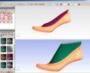 3D footwear software for modeling and papper patterns. Develop by INESCOP and sale by Red 21 (www.red21.es)