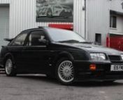 The definitive Ford Sierra RS500 Cosworth with just 4 previous owners from new and just 57,700 miles from new, number 283.nnMODEL HISTORYnThe Sierra RS Cosworth project was defined in the spring of 1983 by the then recently appointed head of Ford Motorsport in Europe.It was established that at the time, Ford was no longer competitive in this area. After receiving full support from Ford Public Relations, the project was underway with the Sierra chosen as the basis for the project.Ford Motorsp