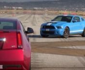 Road &amp; Track stages a good, ole&#39; drag race, pitting the Cadillac CTS-V Coupe against the Shelby GT500.