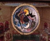 The acclaimed Scottish painter and playwright John Byrne was commissioned to design and paint a mural for the King’s Theatre dome in Edinburgh. The commission