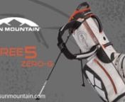 http://www.sunmountain.com :: Three 5 Zero-G golf bag feels nearly weightless thanks to the unique hip belt that transfers the majority of the weight from the shoulders to the hips resulting in a more upright posture and reduced upper body fatigue.