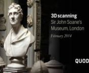 The Royal College of Art and Sir John Soane&#39;s Museum in London are collaborating with Quod on a &#39;Digital Soane&#39; competition which involves 3D scanning some of the Museum&#39;s amazing artefacts, including the bust of the man himself which sits in one of the main galleries.nnWith a drop of around 20 feet below the bust down to a priceless sarcophagus and strict instructions not to touch the bust itself or any of the surrounding artefacts, we had a particularly interesting challenge trying to capture