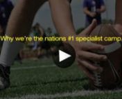 Video describing why Chris Sailer Kicking and Rubio Long Snapping are, by far, the best for kickers, punters and long snappers in the country. Easily the best instruction and most exposure for specialists.