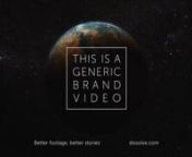 Winner of the 2015 Shorty Award for Best in B2B. Made entirely with stock footage from Dissolve.nnThis Is a Generic Brand Video is a generic brand video of