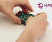 This short video shows, how easy it is to mount our HiFiBerry on your Raspberry Pi Model B+. No soldering is required, just plug in onto the Raspberry board. The provided spacers ensure a solid connection between the DAC+ and the Raspberry Pi.