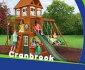 The Cranbrook Swing Set from Cedar Summit Premium Play Sets brings kids together for fun and imaginative role play.The multi-level clubhouse will create excitement that will capture your child’s imagination.Like all Cedar Summit Premium Play Sets, the Cranbrook provides children with a safe environment on which to play, explore adventurous possibilities and enjoy endless hours of fun and exercise! While your children will enjoy playing on their new play set, parents will appreciate the cra