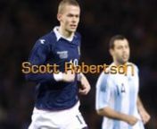 Scott Robertson (born 7 April 1985 in Dundee, Scotland) is a footballer who currently plays for Hibernian. Scott has previously played for Blackpool, Dundee, Peterhead and Dundee United. He is a midfielder who has also represented Scotland.nnHe began his career with Dundee, but made his senior debut while on loan at Peterhead, spending the second part of the 2003–04 season at Balmoor. At the start of the following season, he returned to Peterhead on loan, resulting in him spending all of 2004