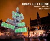 Version 2.0nAn architectural sculpture as a reinterpretation of the classical XMAS Tree, an artificial and ecological Tree augmented with lights, sound and visuals .nnThe tree trunk is also a belvedere to see the city from above.nnThe project was located on the Grand Place of Brussels,nand ran during december 2012 every day at night.nnMore info on www.1024architecture.netnor on our blog: www.1024d.wordpress.com