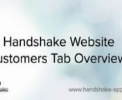 View customer details, edit and make changes to customer information on the Handshake website. Handshake is a sales order automation app for the iPad, iPhone and Web.