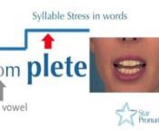 This video tip is covers Syllable stress and will help you better understand Syllable stress in English. Video includes examples of non-native speakers showing the correct and incorrect English Pronunciation.This tip is the 5th in a series produced by accent reduction and accent modification expert Georgie Harding. Georgie is the founder of Speech Active (formerly Star Pronunciation) an online provider of English pronunciation training.