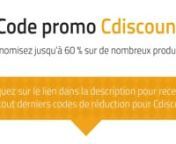 Code promo Cdiscount - Code de réduction CdiscountnnCliquez ici : http://www.boncodespromo.fr/code-promo-cdiscount/