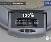 La prueba de Eficacia nos sirve para evaluar la capacidad aspiratoria que tiene el robot aspirador iRobot Romba 980. Puedes ver la review completa de este robot en: http://robotsaldetalle.es/pruebas/robot-aspirador-irobot-roomba-980/