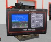 RCS Hy-Q is a high accuracy hydraulic scale for counterbalanced trucks and reach trucks, with a full color graphic driver display. Weighing the load UP and DOWN reduces sensitivity for out of center loads, making RCS Hy-Q ideal for use in combination with roll clamps or side-shifters on the truck. On a 2.5T lift truck the RCS Hy-Q shows the weight on the forks in 2 kg increments, with a +/- 5 kg maximum error. In addition to the weight, the display also provides an overload indication in the for