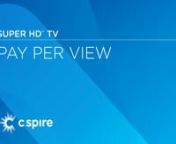 http://cspire.com/home-services/nnIn this video, we show how to browse and rent Pay Per View (PPV) events on the C Spire Super HD™ TV system. Each month, C Spire brings dozens oftitles comprised of the big-name concerts, professional wrestling events from the WWE, blockbuster boxing matches, and fan-favorite Mixed Martial Arts events from the UFC and more.nn-----------------------------------------nnHelpful Links:nn•C Spire Home Services: http://cspire.com/home-services/nn•C Spire Ho