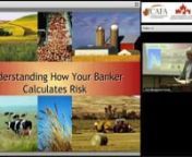 Understanding How Your Banker Calculates Risk:Hubert Gubbels, MBA, CFP, CIBC Agriculture Banking Specialist provides some amusing anecdotes and explains why and how banks try to mitigate risk.nnDairy Production Strategic Planning:Rob Bell, DVM, MBA, Bio Agri Mix:Rob provides useful information and charts on dairy production management strategies.nnDollars &amp; Sense Report:Heather Watson, B.A., M.A., Farm Management Canada reviews the results of the AMI and FMC research into the impacts