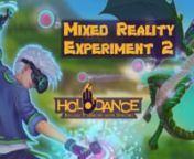 This is an old prototype of Holodance - meanwhile, Holodance has matured and is now available as Early Access on Steam: http://store.steampowered.com/app/422860/nnThis is the second Mixed Reality experiment done in the narayana games office. In this video, we have one wall with a greenscreen, and a Logitech C920 Webcam attached to the controller.nnThe Webcam is one of the better Webcams but still a Webcam, which doesn&#39;t provide great image quality and even worse, introduces rather significant la