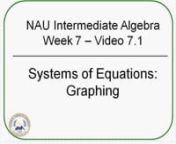 In this video we define what systems of equations are in two-variables, and how to solve them using a graphical method. Independent, inconsistent, and dependent systems are defined.