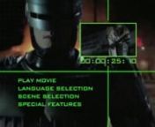 In 2007 I designed the DVD menus for the two disc 20th Anniversary Collectors Edition release of 1987’s Robocop, the original that led to numerous spinoffs, and the infamous dance. Fans will likely recognize that inspiration was taken from the aesthetics of the “robo-vision,” seen throughout the film. Before the domestic release, menus were first delivered internationally, which involved the painstaking process of working with Fox to translate menu designs to about a dozen languages, and p