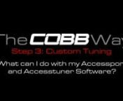 www.cobbtuning.com/accesstunernnSo you&#39;ve completed the upgrade path, now what?In this video, we walk you through custom tuning using your Accessport and Accesstuner Software!nnCheck us out at:nhttps://www.cobbtuning.comnhttps://www.facebook.com/cobbtuning