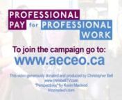 Our second video supporting the Professional Pay for Professional Work campaign is now available. Thank you to the RECEs who have added their voices and experiences to this campaign. After watching the video make sure to share it with your networks and sign the petition in support of professional pay for early childhood educators.