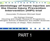 This is part1 of Michal Keall&#39;s presentation. nnMichael is an injury epidemiologist who has been working for the University of Otago, Wellington since 2006.nnHis research interests include:nnHome injury preventionnRoad safetynExposure assessment (assessing structural environmental risks)nHe is currently leading the Home Injury Prevention Intervention, a major randomised controlled trial funded by the NZ Health Research Council that is looking at the effectiveness of repairs to home injury hazard