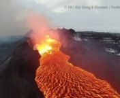A single flight over the Holuhraun eruption in the Bardarbunga volcanic system in Iceland on Feb 1, 2015 with two stock DJI Inspire 1 quadcopters. Footage is almost all raw from camera and cuts between the two viewpoints (slight grading on the chase camera in a couple places—it was set to auto exposure, and needed some correction). nnFlight by Eric Cheng of DJI (lead camera), and Ferdinand Wolf of Skynamic (chase camera).nnMore details: In February, Ferdinand Wolf (with Skynamic.net) and I had