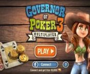 The most fun poker game in the world is here and this time it’s multiplayer. Governor of poker 3 is the best free to play poker game for those who look for more than just a regular poker game.nnEnjoy Texas Hold’em like never before with ring cash games, tournaments, Heads Up, Push or Fold and Royal Poker. Show your skills in poker against players from around the world. Prove you are the best player by winning and unlocking all the poker saloons.nnPlay poker for FREE now!nnGovernor of Poker 3